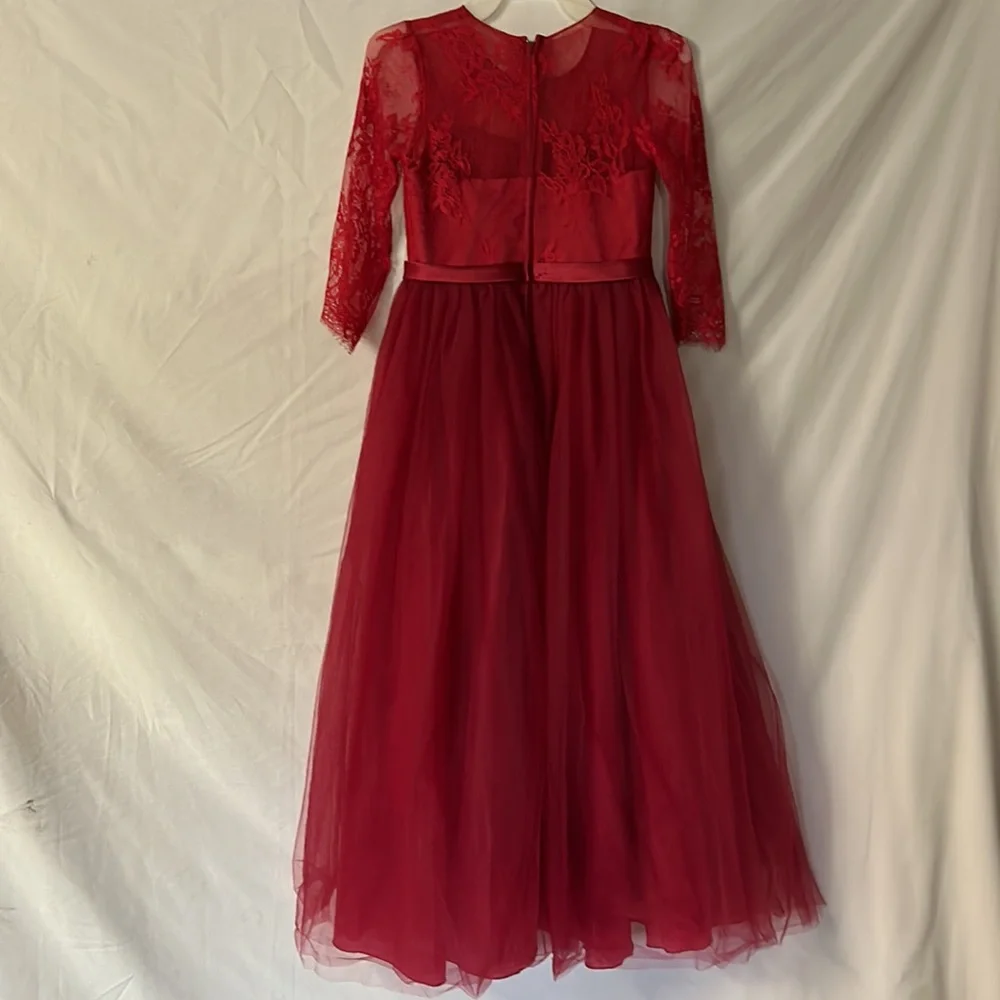 NWOT Big Girls - Elegant Lace Chiffon Dress - Maxi-length Skirt - Picture 6 of 6